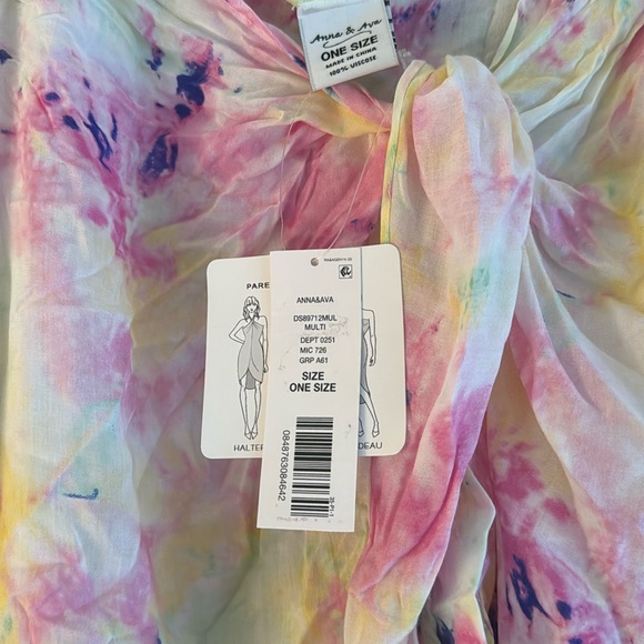 NWT Anna & Ava Wrap Women’s One Size Versatile Sarong- Pink multi - Picture 4 of 6